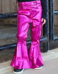 FUCHSIA METALLIC RUFFLE BELLS (INFANT & TODDLER)