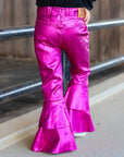 FUCHSIA METALLIC RUFFLE BELLS (INFANT & TODDLER)
