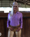 LAVENDER SOLID PERFORMANCE RODEO SHIRT