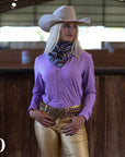LAVENDER SOLID PERFORMANCE RODEO SHIRT