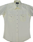 Flying R Ranchwear - Western Solid - Pale Yellow - Short Sleeve Snaps