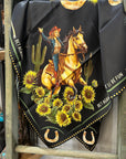 Bet Against Me That'll Be Fun Wild Rag Scarf in Black by Bourbon Cowgirl
