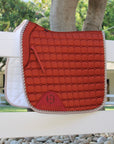 Satin Classic Dressage Saddle Pad - Rust