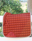 Satin Classic Dressage Saddle Pad - Rust