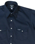 Flying R Ranchwear - Western Classic Solids - Navy Twill - Short Sleeve