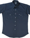 Flying R Ranchwear - Western Classic Solids - Navy Twill - Short Sleeve