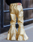 GOLD METALLIC RUFFLE BELLS (INFANT & TODDLER)