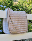 Satin Classic Dressage Saddle Pad - Champagne Cristal