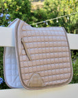 Satin Classic Dressage Saddle Pad - Champagne Cristal