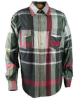 Flying R Ranchwear - Engineered Plaid Block - Long Sleeve - Snaps - Oversized Fit