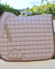 Satin Classic Dressage Saddle Pad - Champagne Taupe