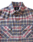 Flying R Ranchwear - Primo Plaids - Denim Blue - Short Sleeve - NEW FIT