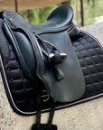 Satin Classic Dressage Saddle Pad - Ebony