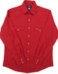 Flying R Ranchwear - Primo Solids - Patriot Red - Long Sleeve - NEW FIT