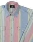 Flying R Ranchwear - Retro Awning Stripe - Long Sleeve - Snaps - Oversized Fit