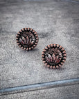 Eliza Flower Stud Fashion Earrings - Copper