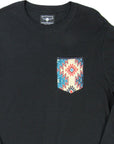 Flying R Ranchwear - Black with Southwest Print - Long Sleeve - Pocket T-shirt - Made in USA