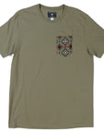 Flying R Ranchwear - Khaki with Southwest Print - Pocket T-shirt - Made in USA