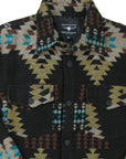 Flying R Ranchwear - Men's Thermal Shacket - Southwest Midnight Black - Jacquard