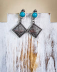 Tyler Post Dangle Fashion Earrings - Silver