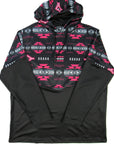 Flying R Ranchwear - Performance Thermal Hoodie - Southwest Print - Bright Pink