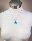 Rio Pendant Fashion Necklace - Aqua
