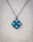Rio Pendant Fashion Necklace - Aqua