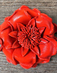 Hand Painted Leather Flowers - Gardenias