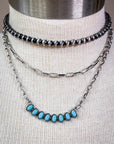 Lenna Navajo Style Pearl Layered Fashion Necklace