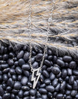 Ella Lightning Pendant Fashion Necklace - Silver