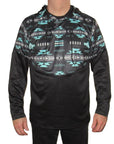 Flying R Ranchwear - Performance Thermal Hoodie - Southwest Print - Turquoise
