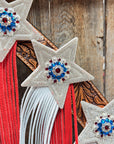 Light Oil Roper Rhinestone and Patriotic Browband/One Ear Tack Set