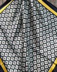 35X35" Blue & Gold Clovers Wild Rag / Scarf WR3171