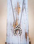 Squash Blossom Chain Necklace - Copper/Natural