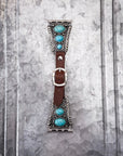 Nellie Western Style Faux Turquoise and Leather Watch Fashion Band