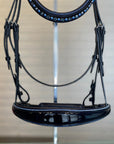 The Bluebell - Navy Patent Leather Snaffle Bridle with REMOVABLE FLASH
