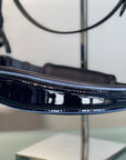 The Bluebell - Navy Patent Leather Snaffle Bridle with REMOVABLE FLASH