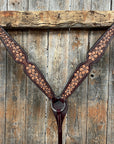 Floral Two Tone Headstall/Breastcollar Tack Set