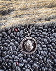 Cow Head Cameo Pendant Fashion Necklace