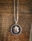 Cow Head Cameo Pendant Fashion Necklace