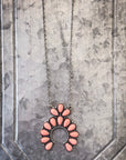 Squash Blossom Chain Fashion Necklace - Coral