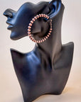 Darcy Navajo Style Pearl Fashion Hoop Earrings