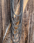 Gatton Navajo Style Pearl Layer Fashion Necklace