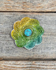 Triple Color Flower Rhinestone Rosette - Assorted Conchos