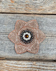 Copper Pointed Flower Rhinestone Rosette - Assorted Conchos