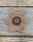Copper Pointed Flower Rhinestone Rosette - Assorted Conchos