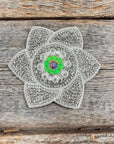 White Pointed Flower Rhinestone Rosette - Assorted Conchos