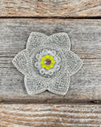 White Pointed Flower Rhinestone Rosette - Assorted Conchos