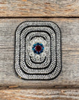 Black Rectangle Rhinestone Rosette - Assorted Conchos