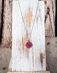 Rio Pendant Fashion Necklace - Pink